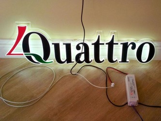 Plexi glass letters with led lighting